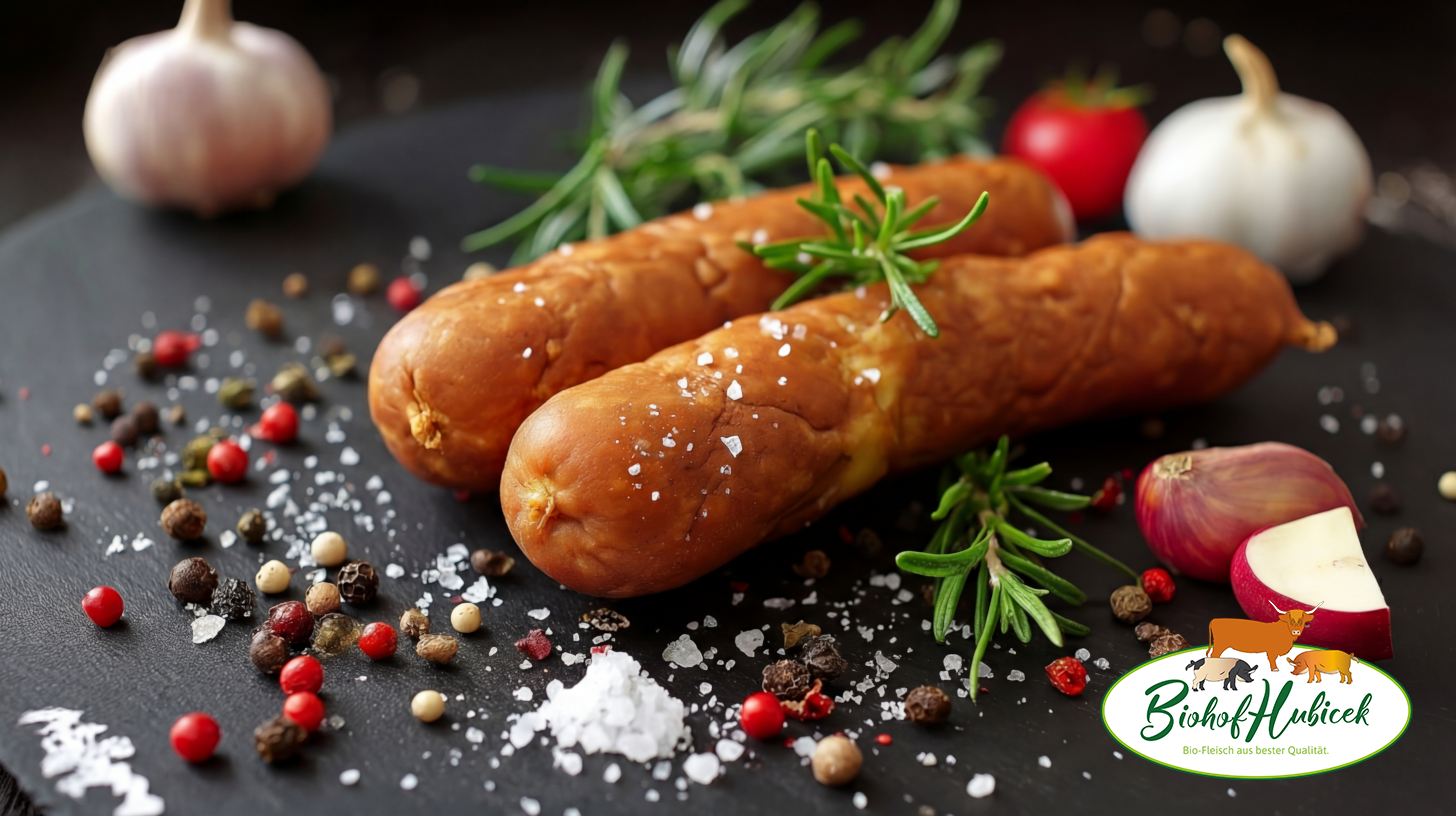 Bio Käsekrainer vom Schwäbisch Hällischen Landschwein