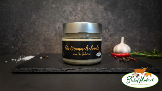 Bio Grammelschmalz im Glas