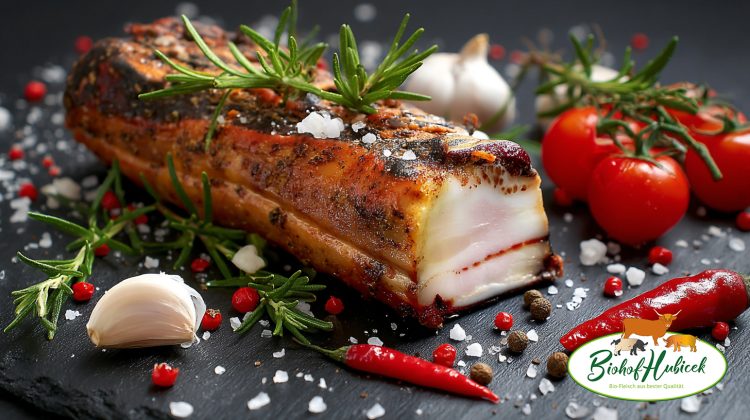 Bio Knoblauchspeck vom Schwäbisch Hällischen Landschwein